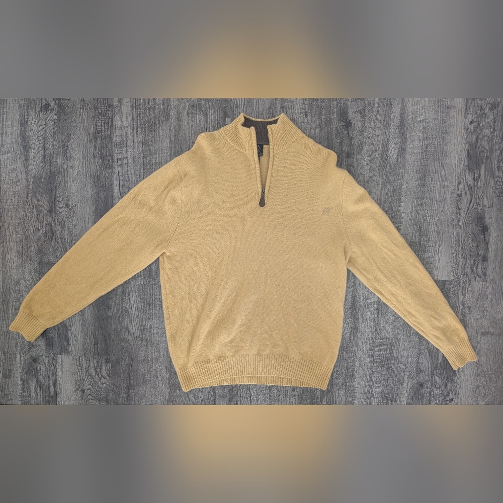 Jos. A. Bank Tan Zip-Up Sweater